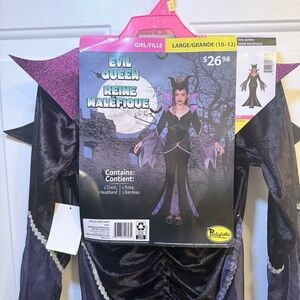 Evil Queen Costume for Kids - Black and Purple